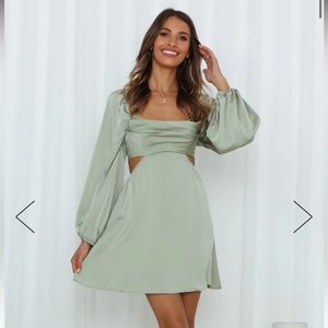 HELLO MOLLY Done with You Satin Dress Small